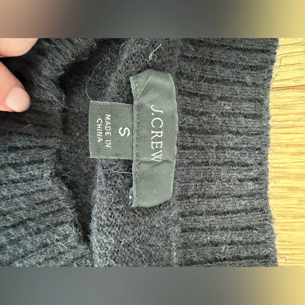 J. Crew Women's Black Crew Neck Sweater